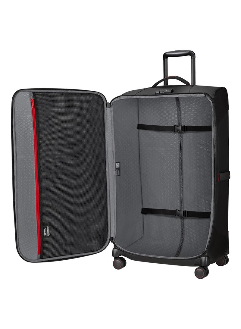 Samsonite Ecodiver Suitcase Check-In Size 79 cm, 4 Spinner Wheels, 100% Recycled Pet, Black|ID Tag|Front Pocket Compartment|TSA Lock|Water Resistant Material - 3 Years International Warranty - Image 2